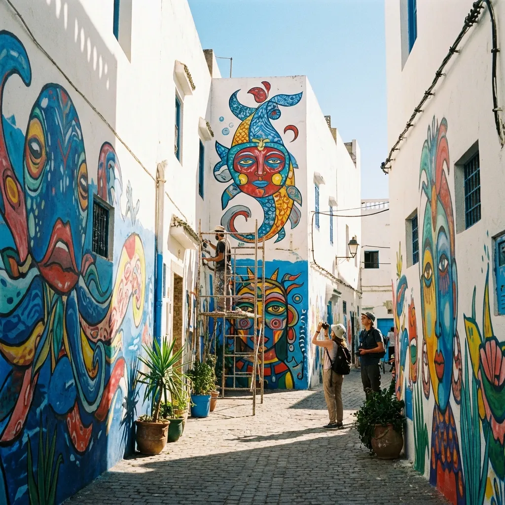 Fresques murales dans la médina d'Assilah