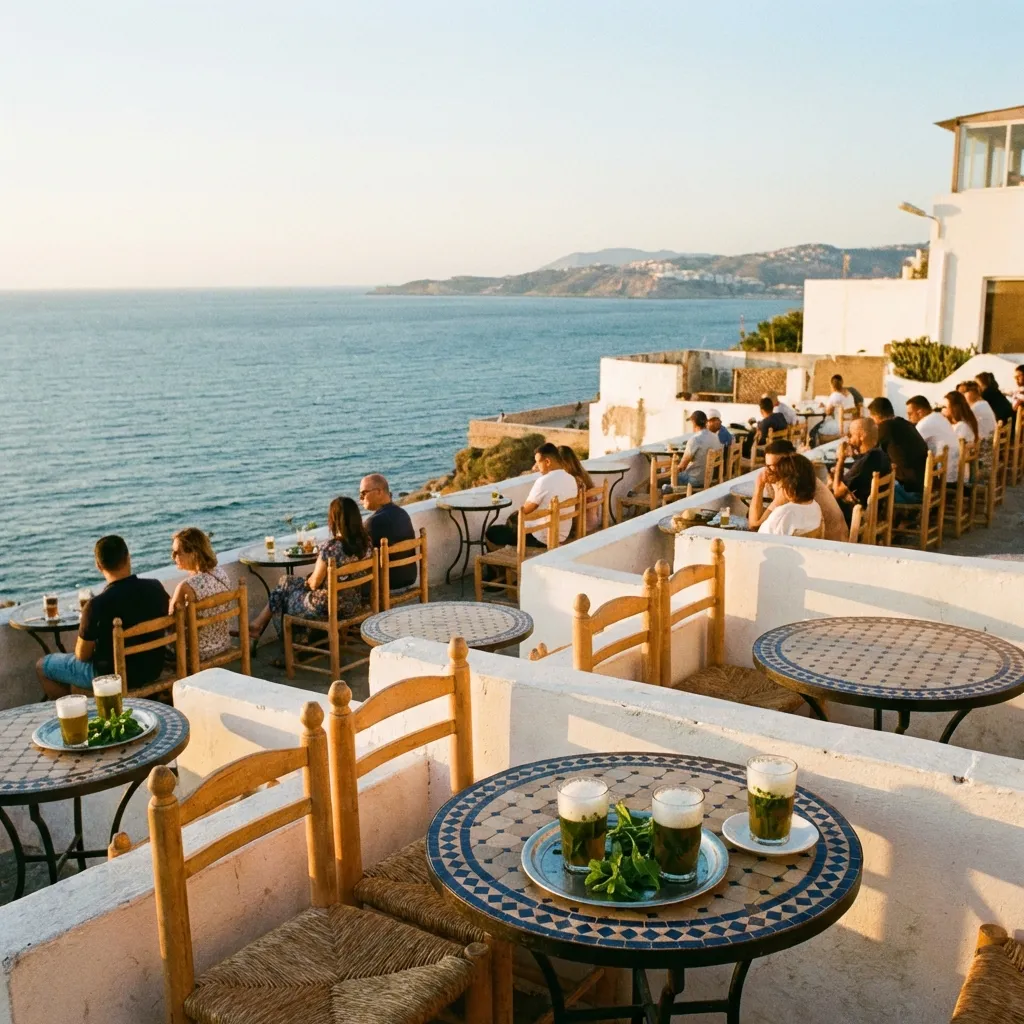 Le Café Hafa à Tanger avec vue sur le détroit