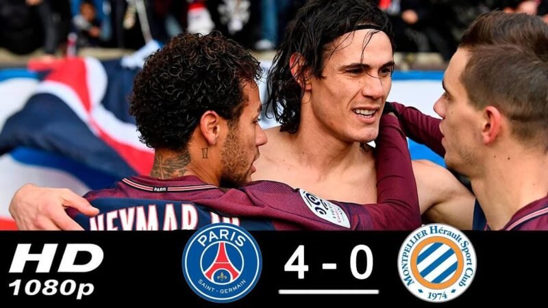 Paris Saint-Germain-Montpellier 4-0 : un record pour Cavani, un doublé pour Neymar Paris
