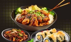 Visuel promotionnel de la nouvelle carte asiatique de l’Hôtel El Oumnia Puerto avec des plats thaïlandais, vietnamiens et chinois