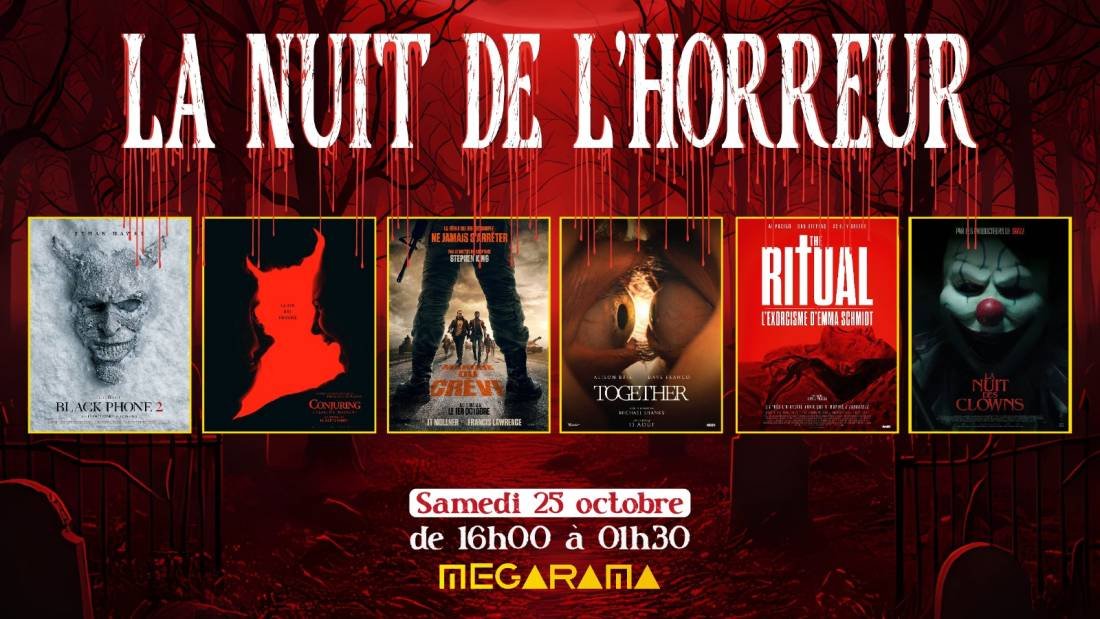 Affiche de La Nuit de l’Horreur - expérience cinématographique terrifiante aux Megarama du Maroc