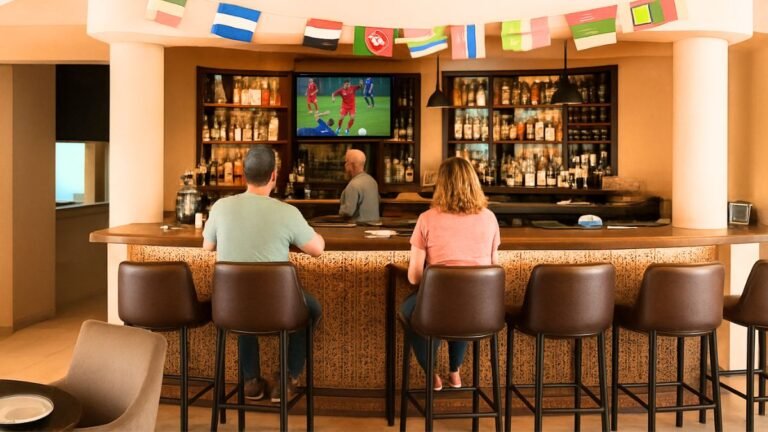 Le Relais du Minzah au M’Sallah Garden, le spot où l’on mange, on bouge et on s’amuse Personnes regardant le foot au restaurant Le Relais du Minzah Tanger