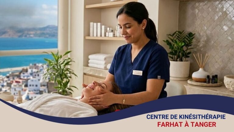 Centre de kinésithérapie FARHAT à Tanger : l’expertise de deux sœurs au service de votre santé kinésithérapeute du centre FARHAT à Tanger soignant une patiente