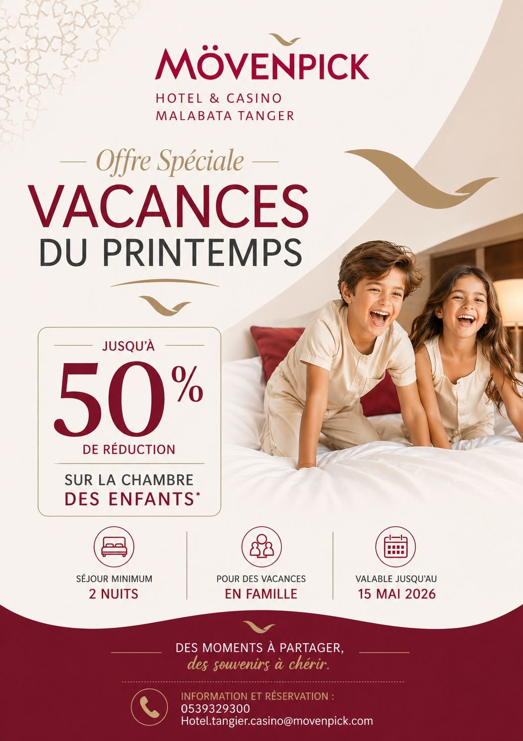 Affiche offre pour un interlude printanier au Mövenpick hotel & Casino Malabata Tanger
