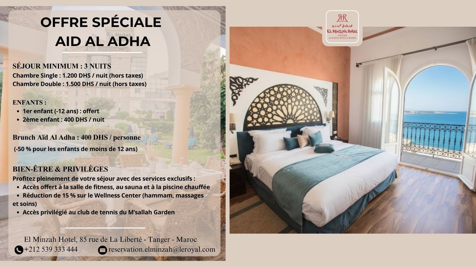 Séjour Aïd Al Adha au Minzah Hotel entre charme et traditions