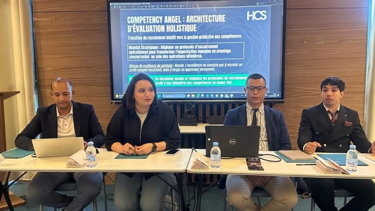Intervenants lors du Forum de l’hôtellerie et de la restauration à Tanger organisé par Hospitality & Communication School