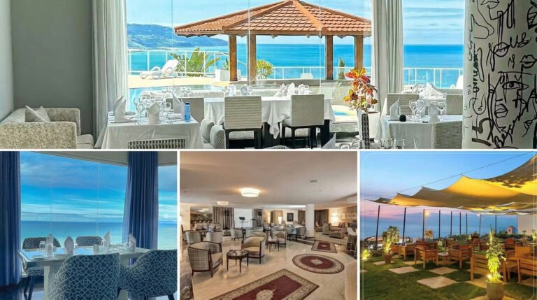 Sélection des quatre restaurants et bars de l'Hôtel Farah Tanger face à la mer.