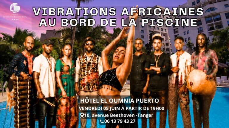 Soirée africaine au bord de la piscine à l'hôtel El Oumnia Puerto
