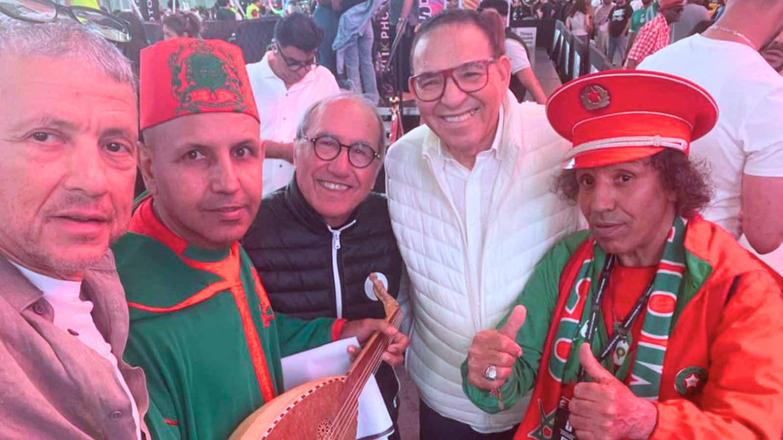 Ambiance supporters marocains et Mustapha El Broji à New York