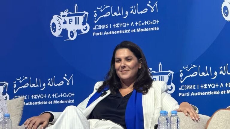 Portrait officiel de Fatima Ezzahra El Mansouri nommée Cheffe du gouvernement par le Roi Mohammed VI.