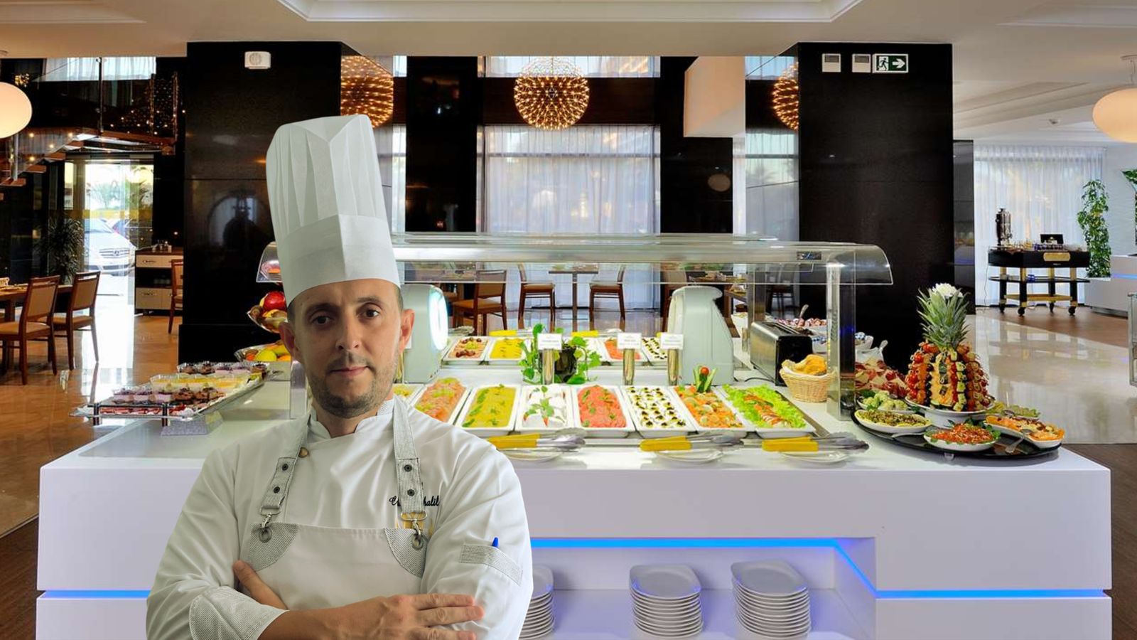 Le Chef de cuisine Khalil Chatt, créateur de la haute table au Royal Tulip.