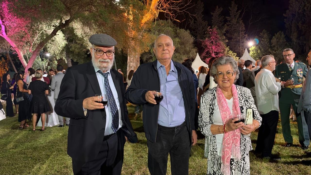 Le Rabbin de Tanger, Jacob Tordjmane, Rika Emergui, et Aaron Abikzer de la communauté Israélite de Tanger, parmi les invités à la fête nationale de l'Espagne